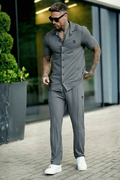 Broncoo Grey Essential Button Up Shirt