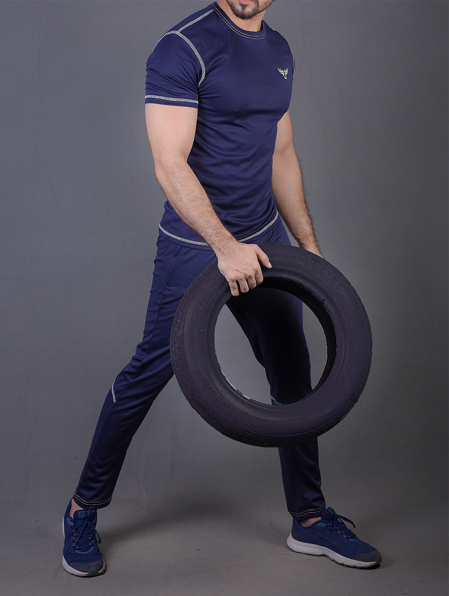 Navy performance Fit Tracksuit