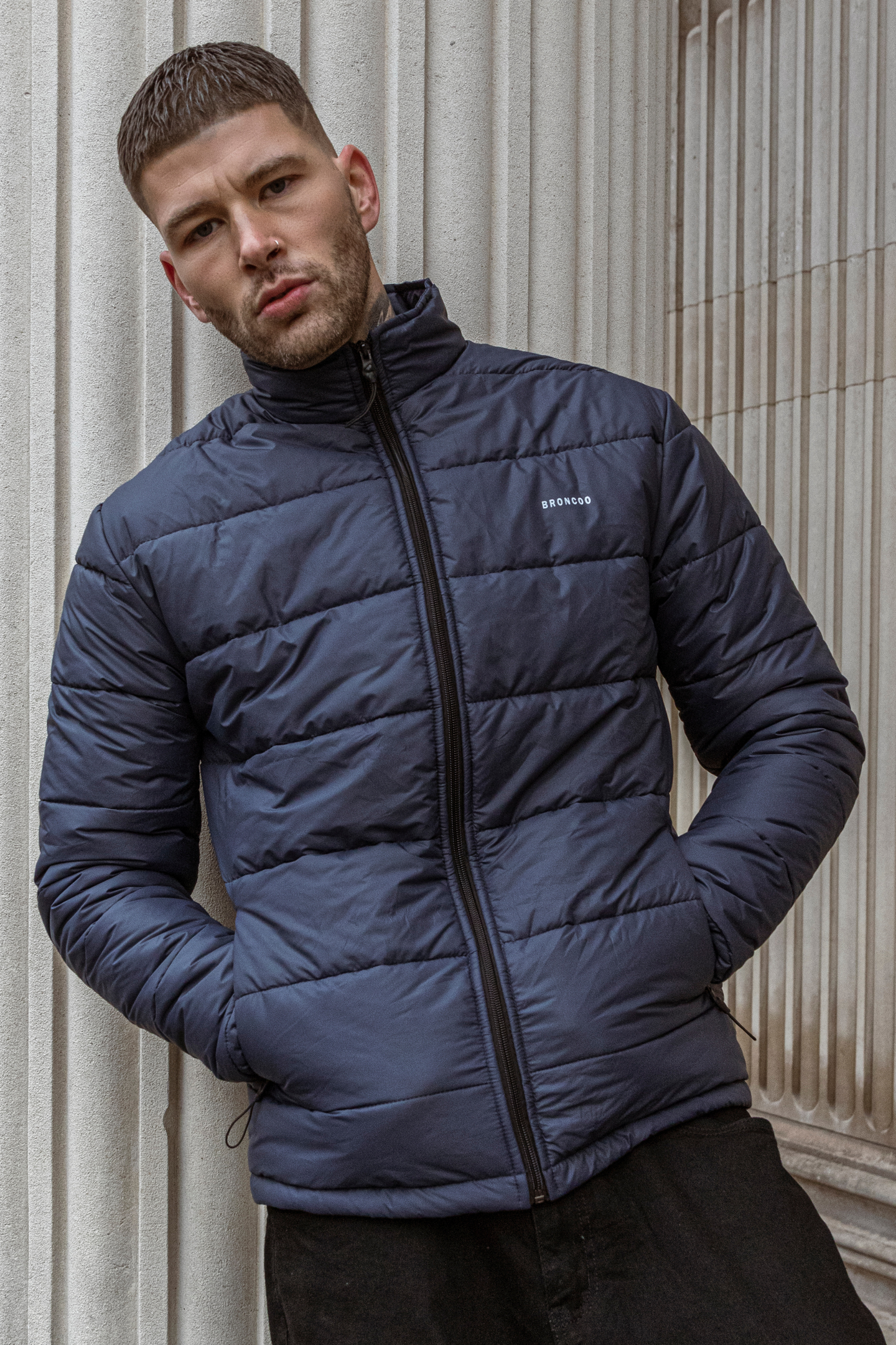 Navy Puffer Jacket